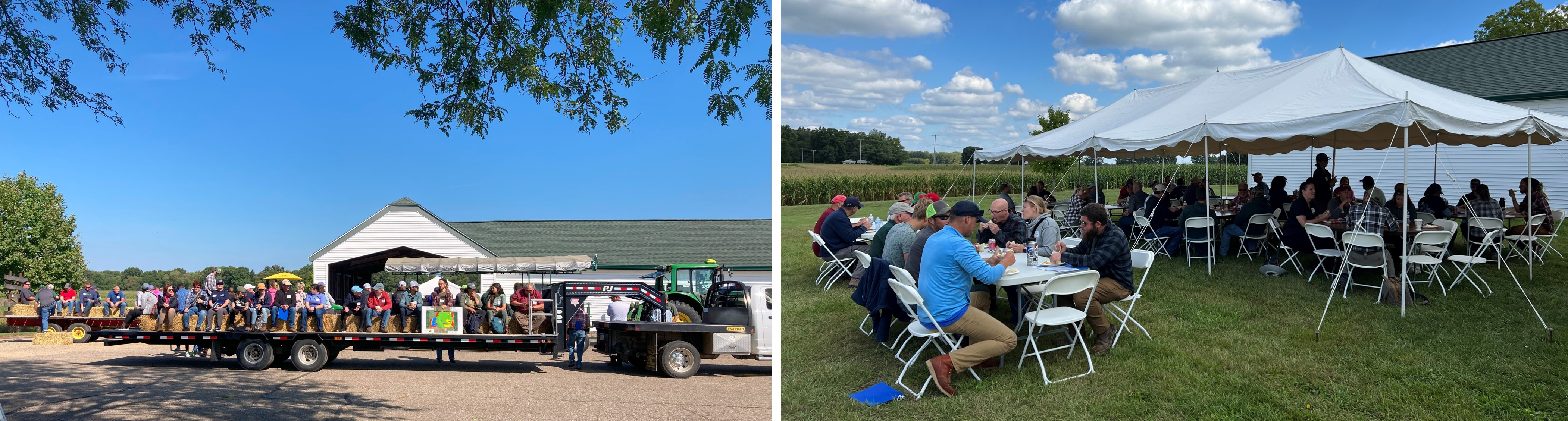 2023 LTAR field day - hay bale & lunch